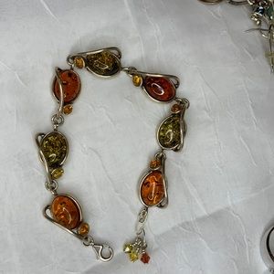 Baltic Amber Sterling Silver Bracelet